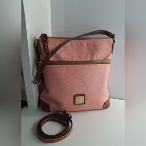 Dooney & Bourke Pink Pebble Leather Crossbody Bag Great Condition